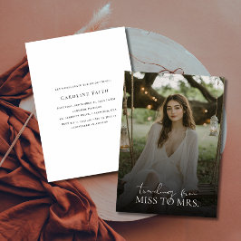 Invitación Señorita Moderna Para La Ducha De Novias Fotográfi