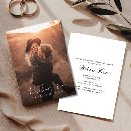 Invitación Señorita Rústica Para La Ducha De Novias Fotográfi