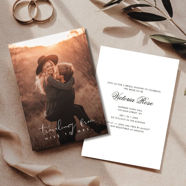 Invitación Señorita Rústica Para La Ducha De Novias Fotográfi (Subido por el creador)