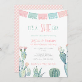 Invitación Señorita She-ESTA Little Girl Baby Shower Fiesta