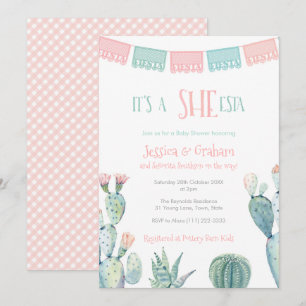 Invitación Señorita She-ESTA Little Girl Baby Shower Fiesta