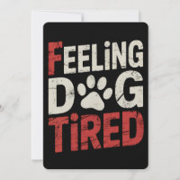 Sensación de perro Cansado Gracioso Retro Vintage