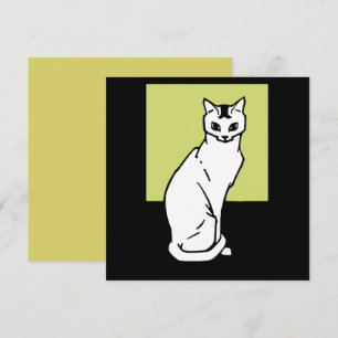 Invitación Sentando al gato Julie de Graag Art Nouveau