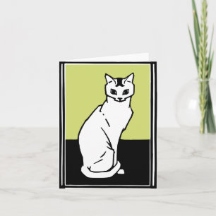 Invitación Sentando al gato Julie de Graag Art Nouveau