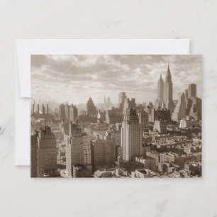 Invitación Sepia de la Ciudad de Nueva York