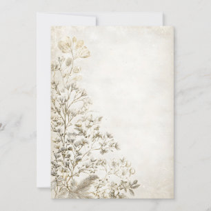 Invitación Sepia Foliage Top Fade   Rústico otoño-invierno in