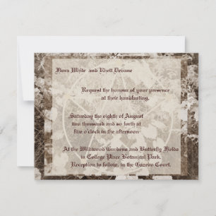 Invitación Sepia Grapevine Boda/Handfasting Pentacle Suite