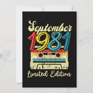 Invitación Septiembre 1981 Feliz Cumpleaños 40