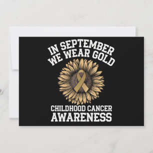 Invitación Septiembre Nosotros Usamos Oro Conciencia del Cánc