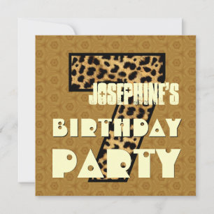 Invitación Séptima fiesta de cumpleaños Diseño Grunge de 7 añ