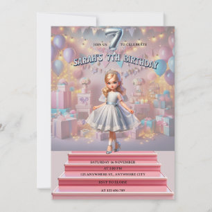 Invitación Séptimo cumpleaños de Sarah
