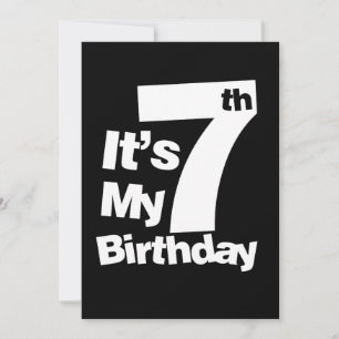 Invitación Séptimo cumpleaños es mi regalo de cumpleaños