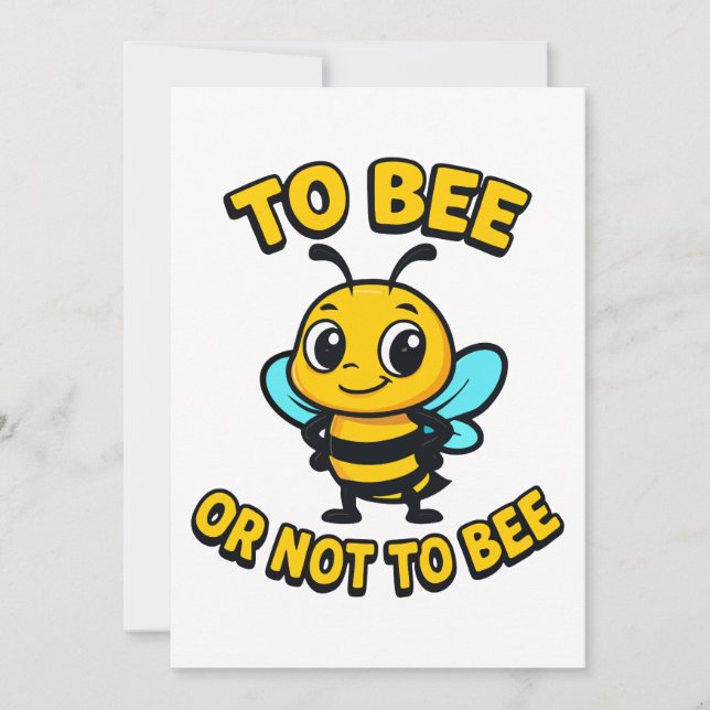 Invitación Ser abeja o no ser abeja (Anverso)