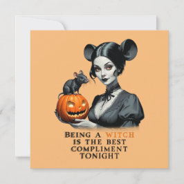Invitación Ser bruja es el mejor cumplido esta noche.
