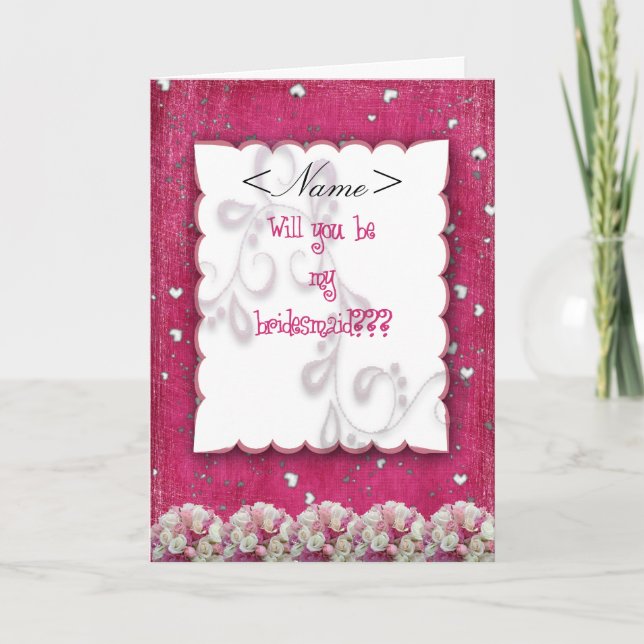Invitación ser mi dama de honor (Anverso)