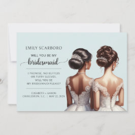 Invitación Ser mi novia propuesta afroamericana