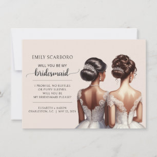 Invitación Ser mi novia propuesta afroamericana