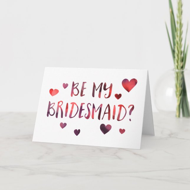 Invitación ser mi novio de dama de honor (Anverso)