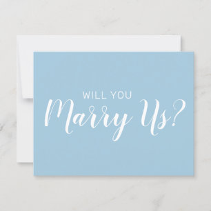 Invitación Ser Nuestro Funcionario  Boda Cásese con el azul t
