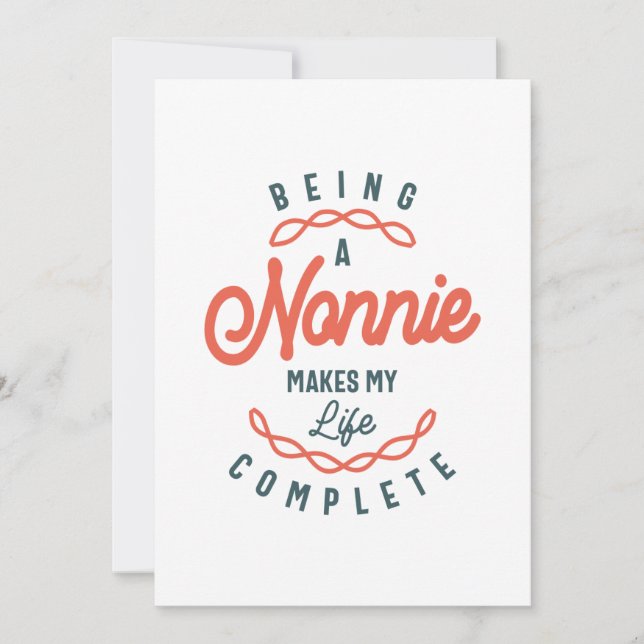 Invitación Ser un Nonnie completa mi vida el día de la madre (Anverso)