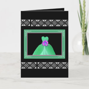 Invitación "Ser VERDE, mi dama de honor con trineo de encaje"