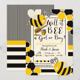 Invitación ¿Será Abeja? Revelación del sexo en la fiesta de b