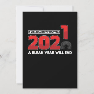 Invitación Será Feliz Año Nuevo 2021 regalo de Navidad para N