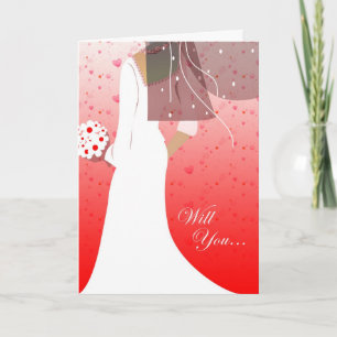 Invitación ¿será mi dama de honor? : novia elegante