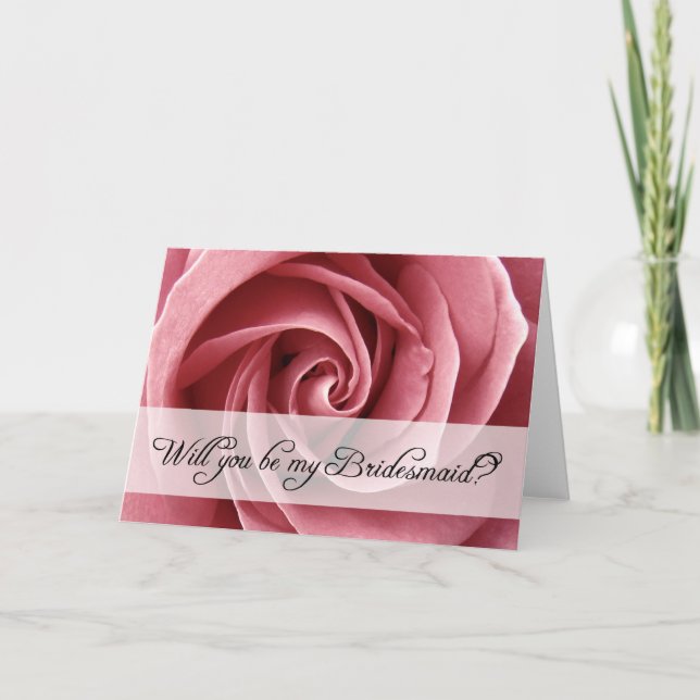 Invitación ¿será mi dama de honor? :: rosas (Anverso)