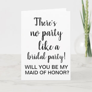 Invitación será mi empleada doméstica de honor, dama de honor