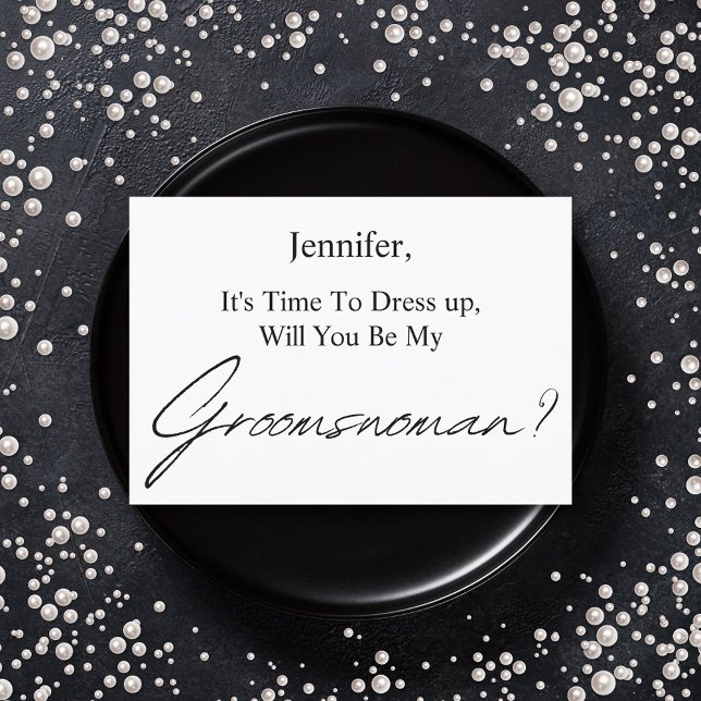 Invitación será mi groomswoman mínima propuesta (Subido por el creador)
