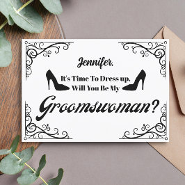 Invitación será mi propuesta de guión retro para groomswoman
