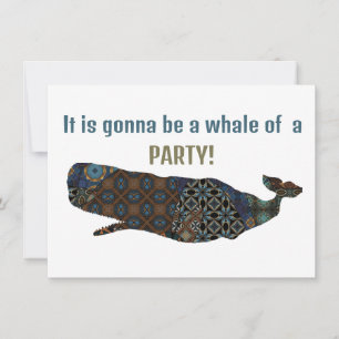 Invitación Será Una Ballena De Un Fiesta