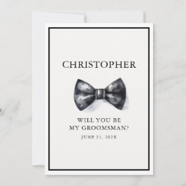 Invitación ¿Serás El Mejor Hombre Negro De Mi Groomsman?