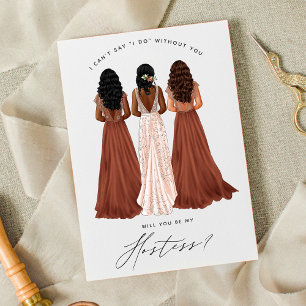 Invitación ¿Serás mi anfitriona? Chicas de gala