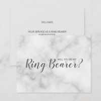 ¿Serás Mi Anillo? Elegante guión de mármol