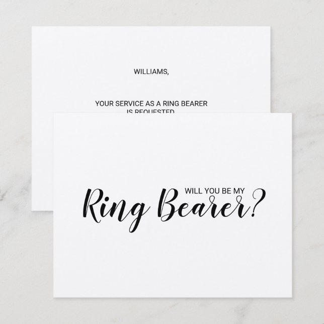 Invitación ¿Serás Mi Anillo? Papel Kraft ruso (Anverso / Reverso)