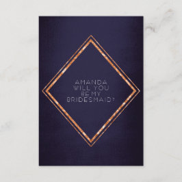 Invitación ¿Serás Mi Bridesmaid De La Armada De Glam De Diama