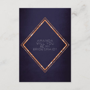 Invitación ¿Serás Mi Bridesmaid De La Armada De Glam De Diama