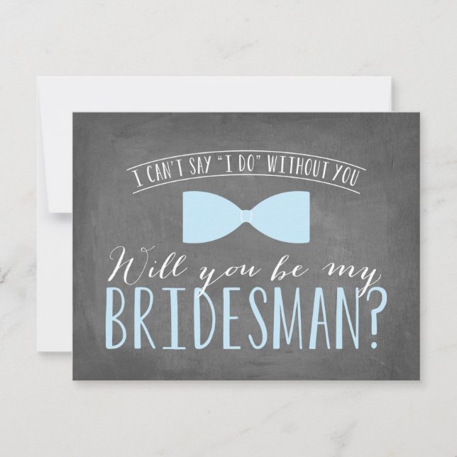 Invitación ¿Serás mi BRIDESMAN? (Anverso)
