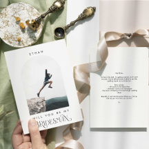 ¿Serás mi Bridesman Minimal Foto Moderno Arco