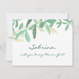 Invitación ¿Serás mi chica de Flor Botánica Moderna?