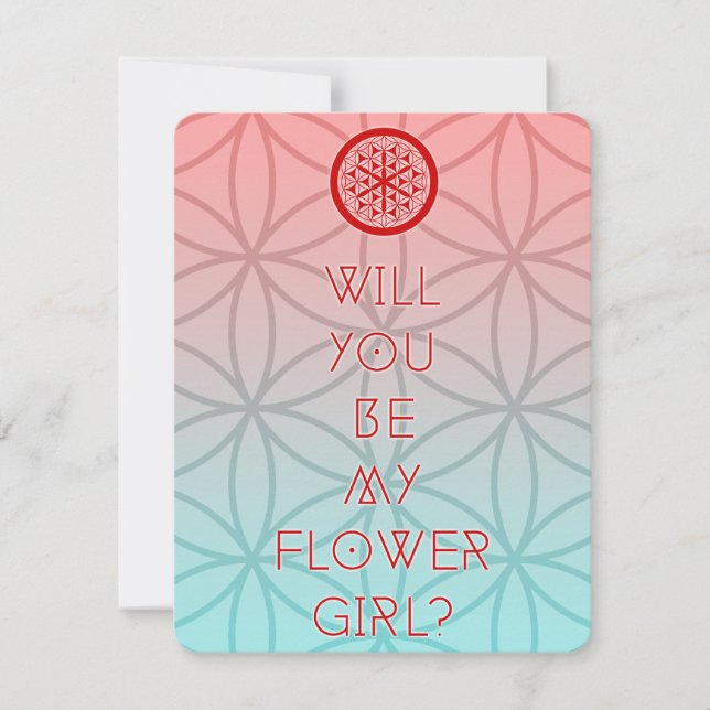 Invitación ¿serás mi chica de flores sagrada? (Anverso)