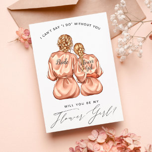 Invitación ¿Serás Mi Chica Flor? Chicas En Robos De Seda