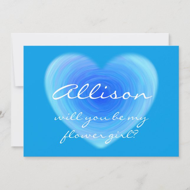 Invitación ¿Serás Mi Chica Flor? Corazón personalizado (Anverso)