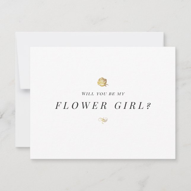 Invitación ¿Serás mi chica floral minimalista (Anverso)