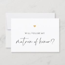 Invitación ¿Serás Mi Corazón De Oro Matron Script?