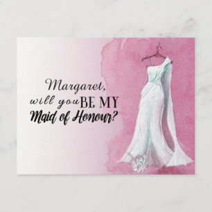 Invitación "Serás mi criada de honor"
