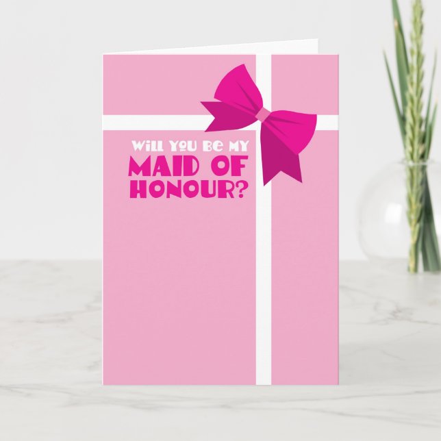 Invitación ¿Serás mi criada de honor? (Anverso)