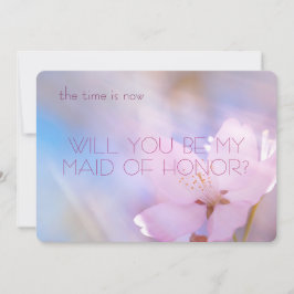 Invitación Serás mi criada de honor cerezo flor